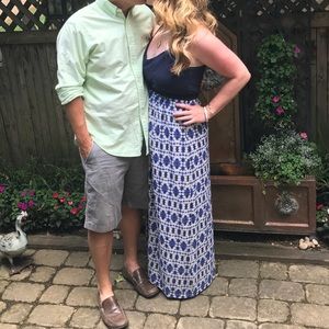 J. Crew IKat Print Maxi Dress